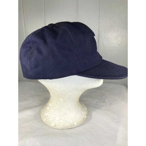 Vintage Carhartt Insulated Winter Hat Ear Flaps Size Medium Made in USA Blue - Picture 2 of 7